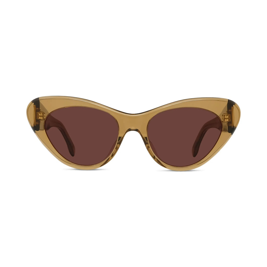 47S - Acetate Shiny Brown with Red Normal lenses