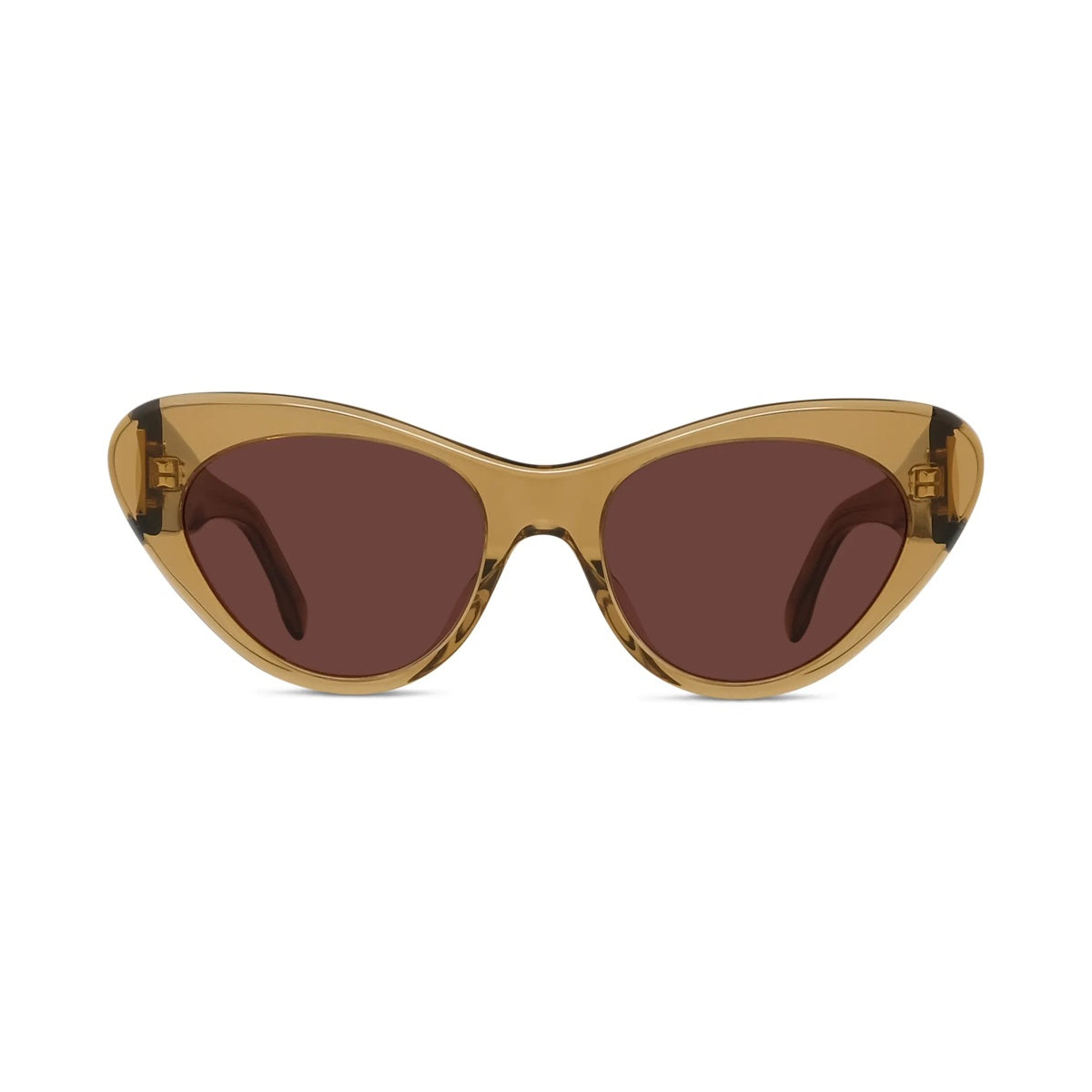 47S - Acetate Shiny Brown with Red Normal lenses