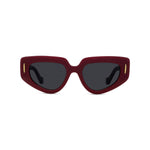 66A - Acetate Shiny Red with Grey Normal lenses