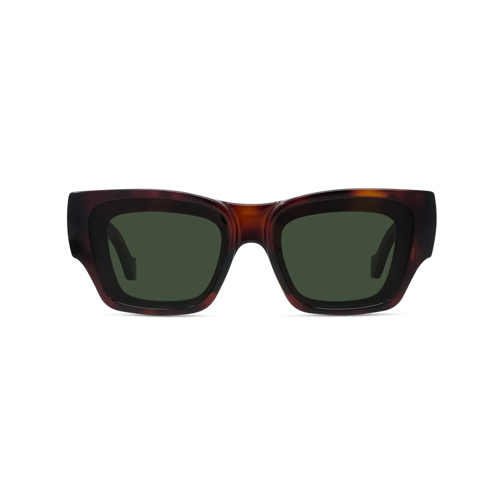 52N - Injected Shiny Havana with Green Normal lenses