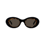 01E - Acetate Shiny Black with Brown Normal lenses