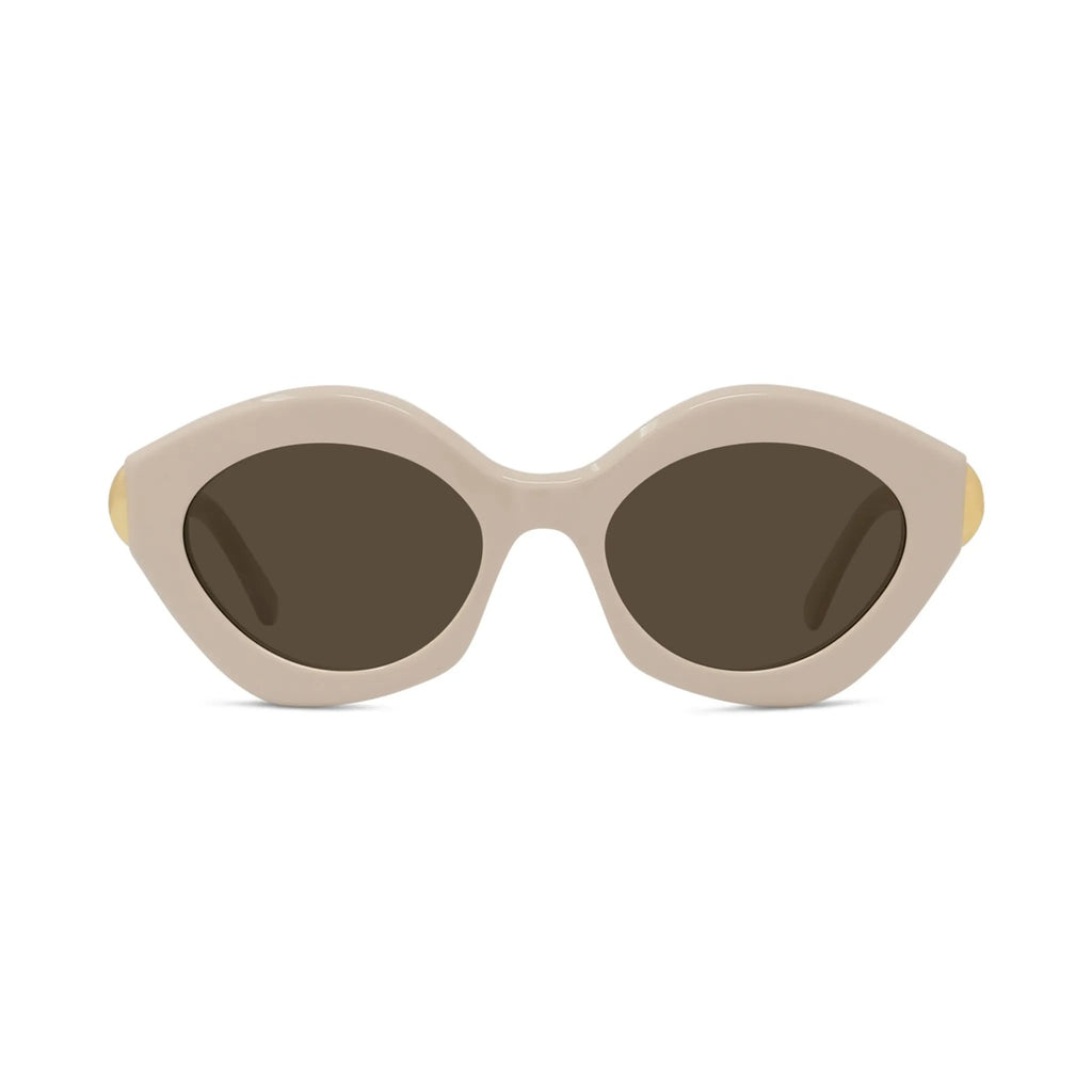 25E - Acetate Shiny White with Brown Normal lenses