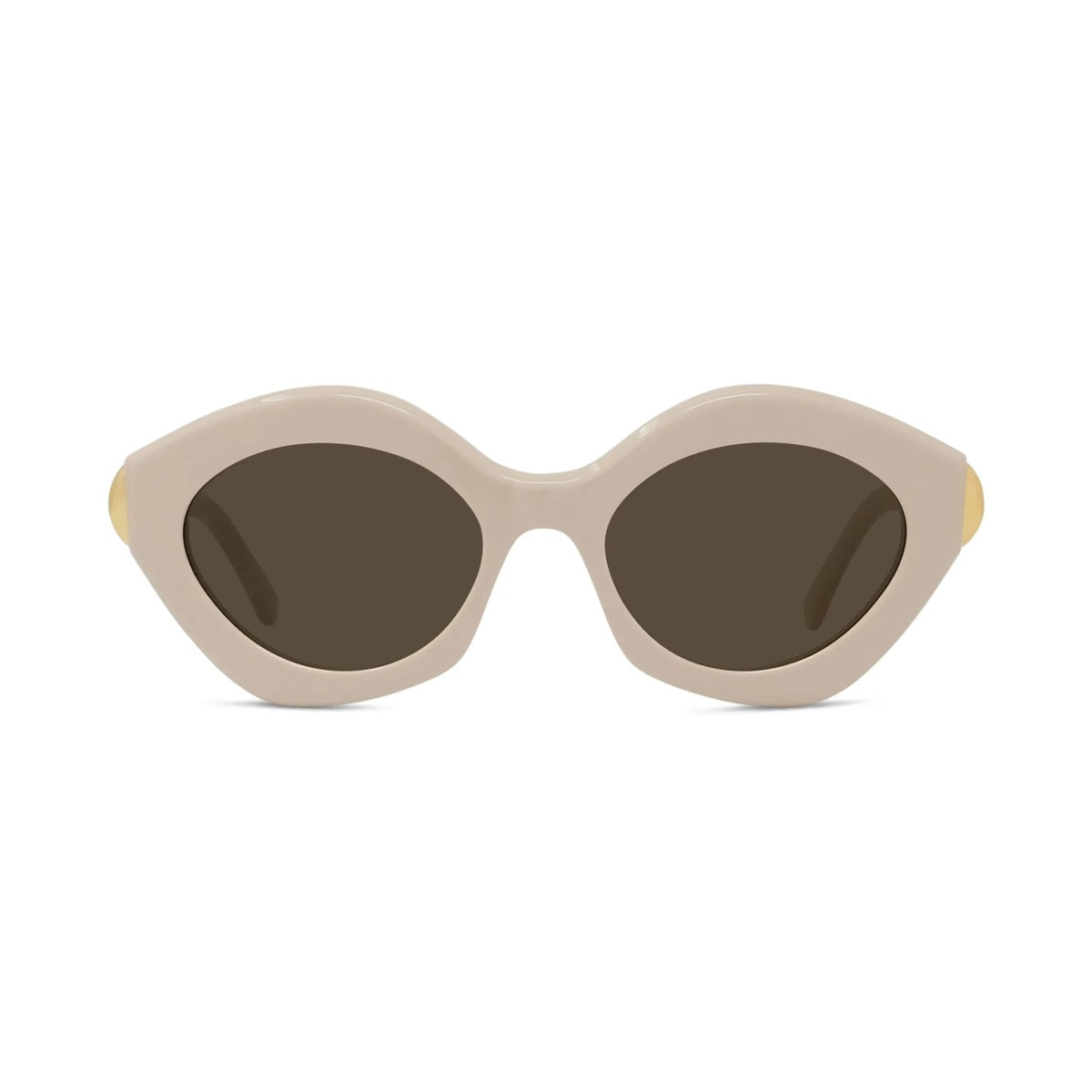 25E - Acetate Shiny White with Brown Normal lenses