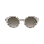 16F - Metal Shiny Silver with Brown Gradient lenses
