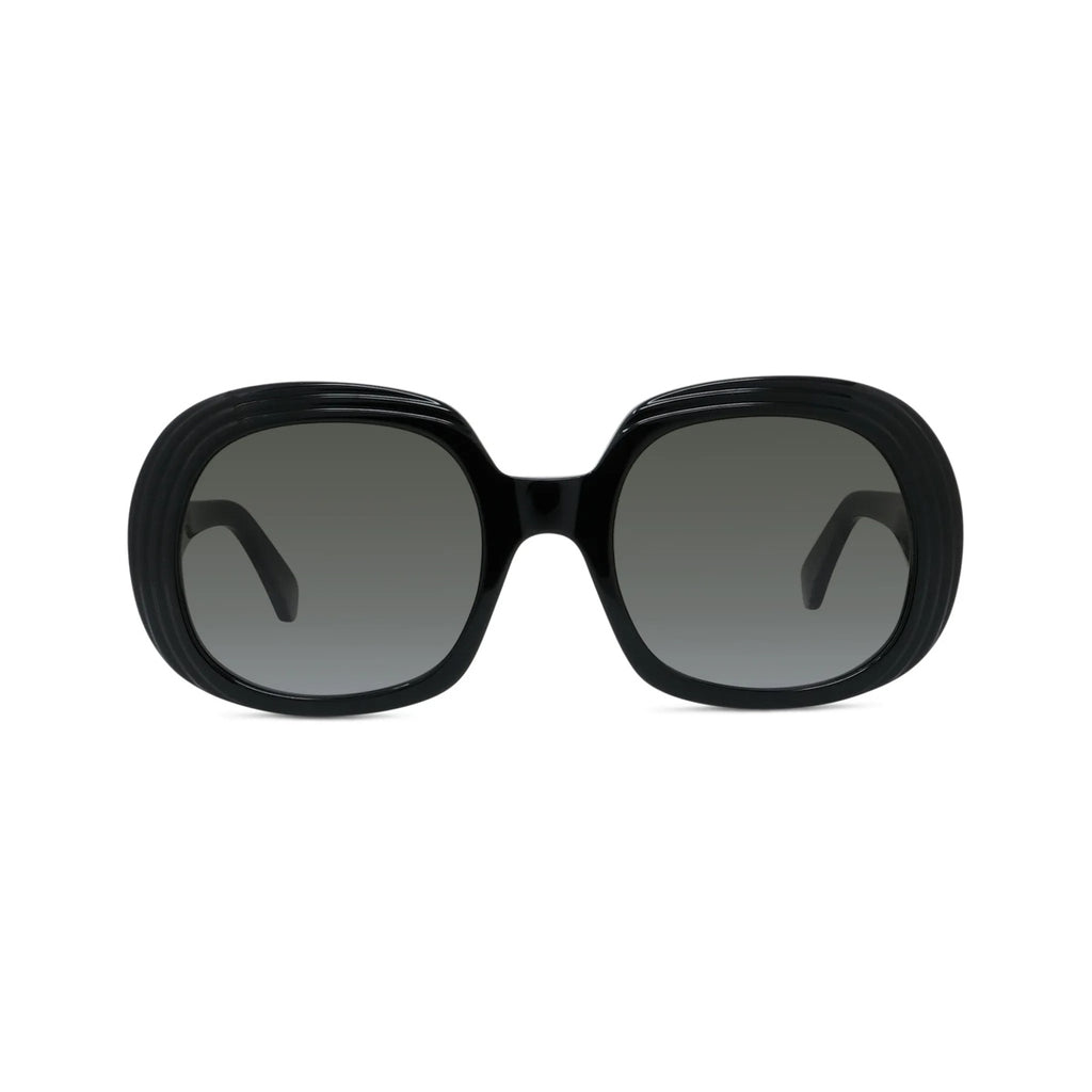 01B - Acetate Shiny Black with Grey Gradient lenses
