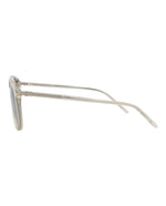 Saint Laurent SL667 Beige Beige Silver Aviator Sunglasses