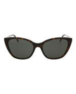 Saint Laurent SLM69 Havana Silver Grey Cat Eye Sunglasses
