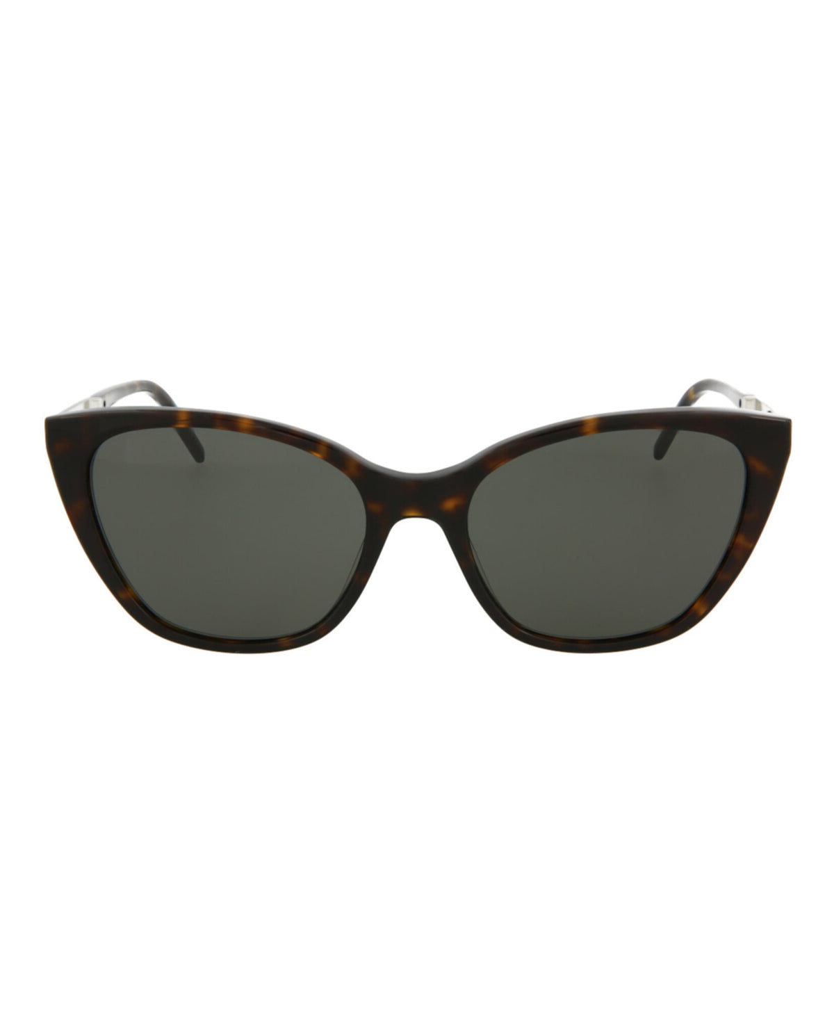 Saint Laurent SLM69 Havana Silver Grey Cat Eye Sunglasses