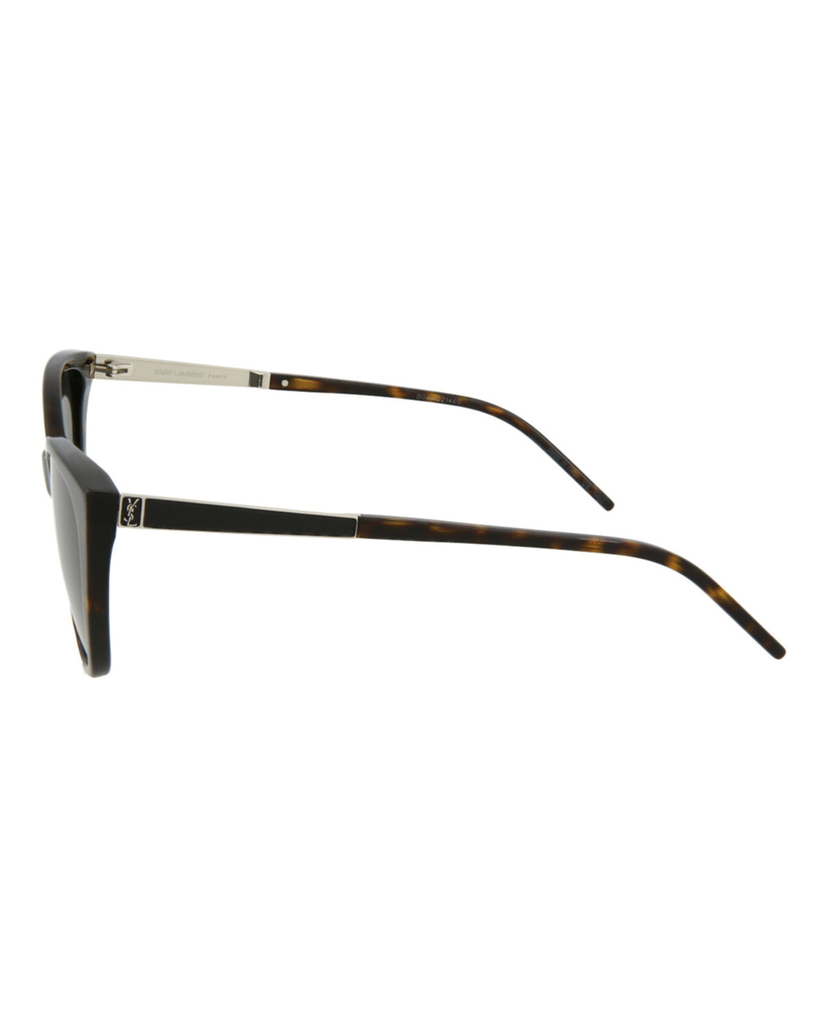Saint Laurent SLM69 Havana Silver Grey Cat Eye Sunglasses
