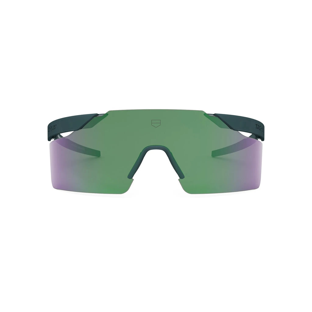 91Q - Injected Semi Matte Blue with Green Mirror lenses