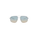 17W - Titanium Matte Silver with Blue Mirror lenses