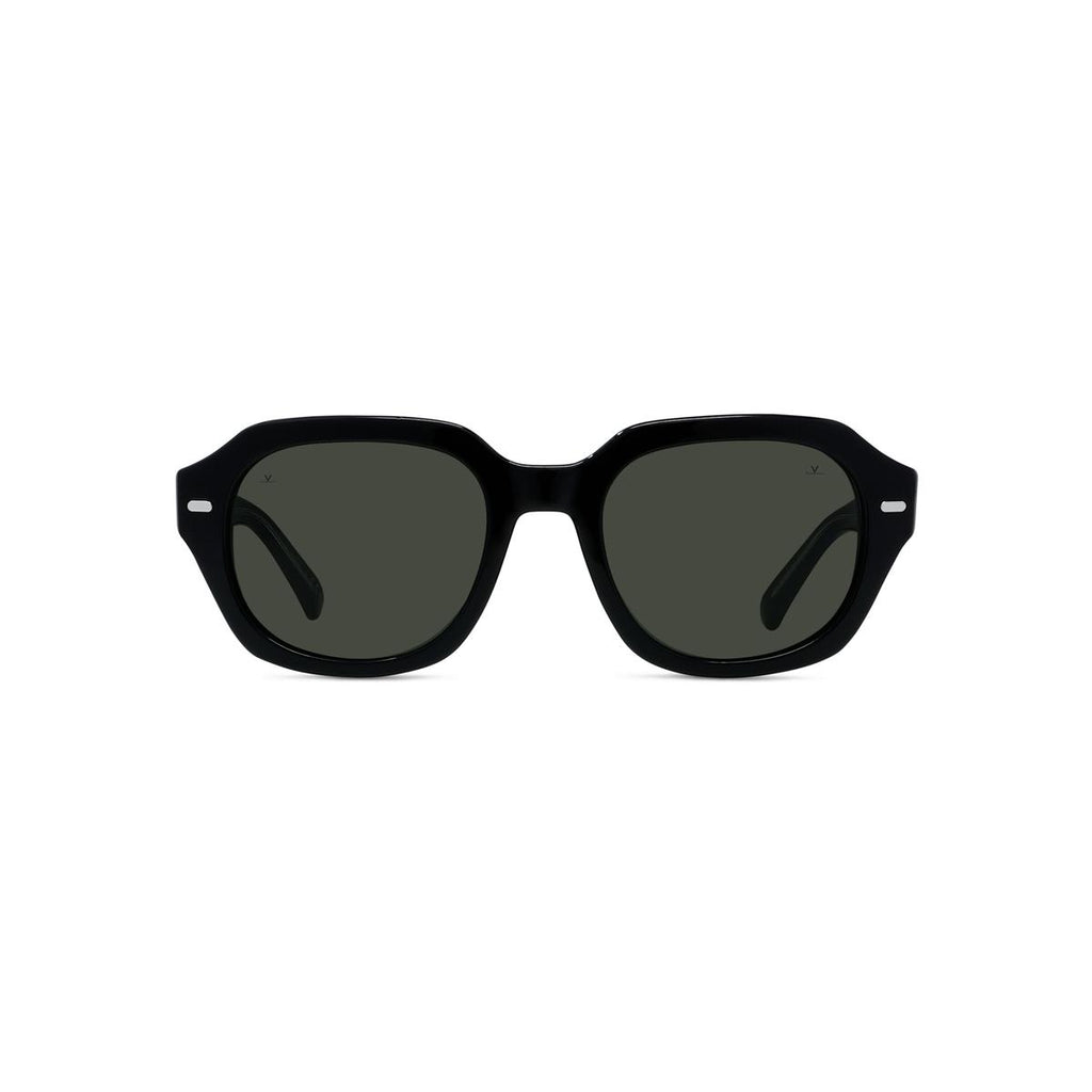 01A - Acetate Shiny Black with Pure grey lenses