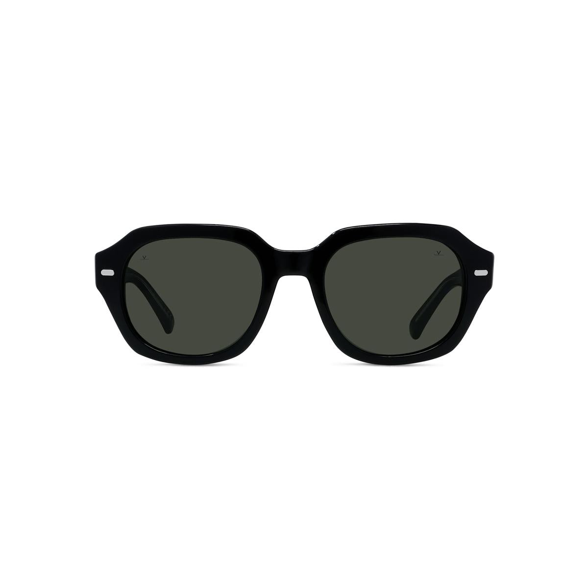 01A - Acetate Shiny Black with Pure grey lenses