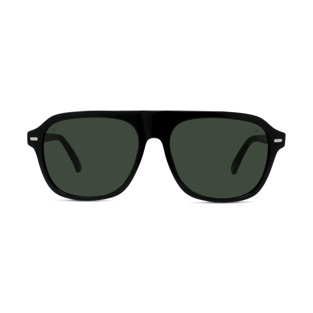 01A - Acetate Shiny Black with Pure grey lenses