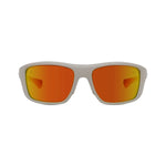 57J - Injected Matte Brown with Orange mirror lenses