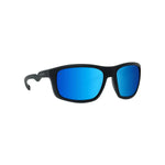 02W - Injected Matte Black with Blue mirror lenses