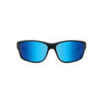 02W - Injected Matte Black with Blue mirror lenses