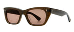 Garrett Leight WEBSTER 2138-49-MSTO/BOR Square Sunglasses
