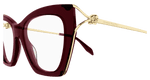BURGUNDY / GOLD / TRANSPARENT