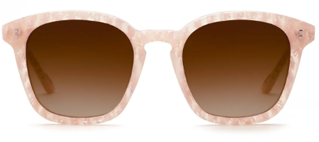 KREWE Prytania Micro Plaid Square Sunglasses