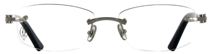 Cartier ct0048o 003 black rimless eyeglasses hotsell