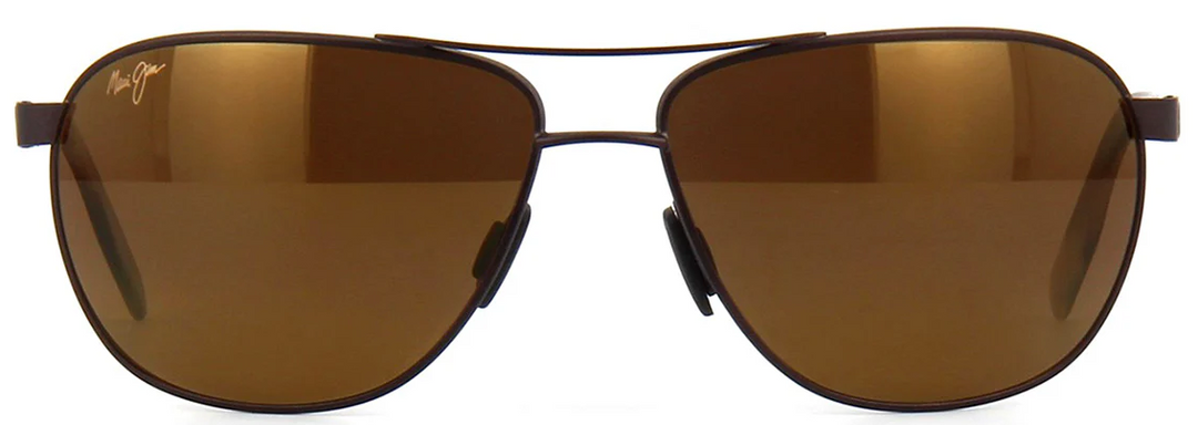 Maui Jim Castles 728-01M Polarized Aviator Sunglasses | matte Chocolate |  Free Shipping