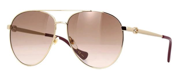 Gucci GG1088S 002 Aviator Sunglasses with Chains