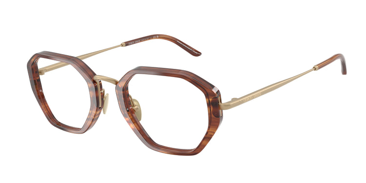 6162 - Striped Brown / Demo Lens