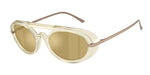 6409O8 - Transparent Light Yellow / Green Olive Gold Mirror