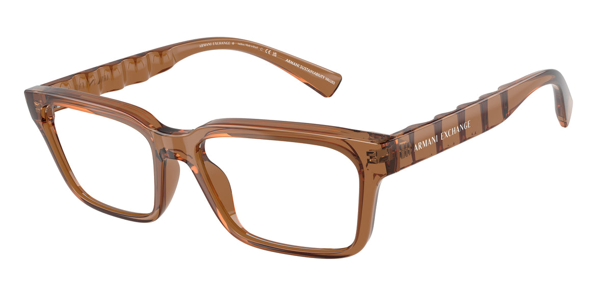 8358 - Shiny Transparent Brown / Demo Lens