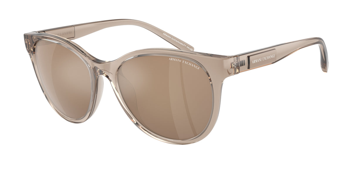 83447P - Shiny Transparent Brown / Brown Mirror Gold
