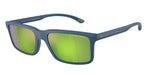83768N - Matte Dark Blue / Light Green Mirror Green