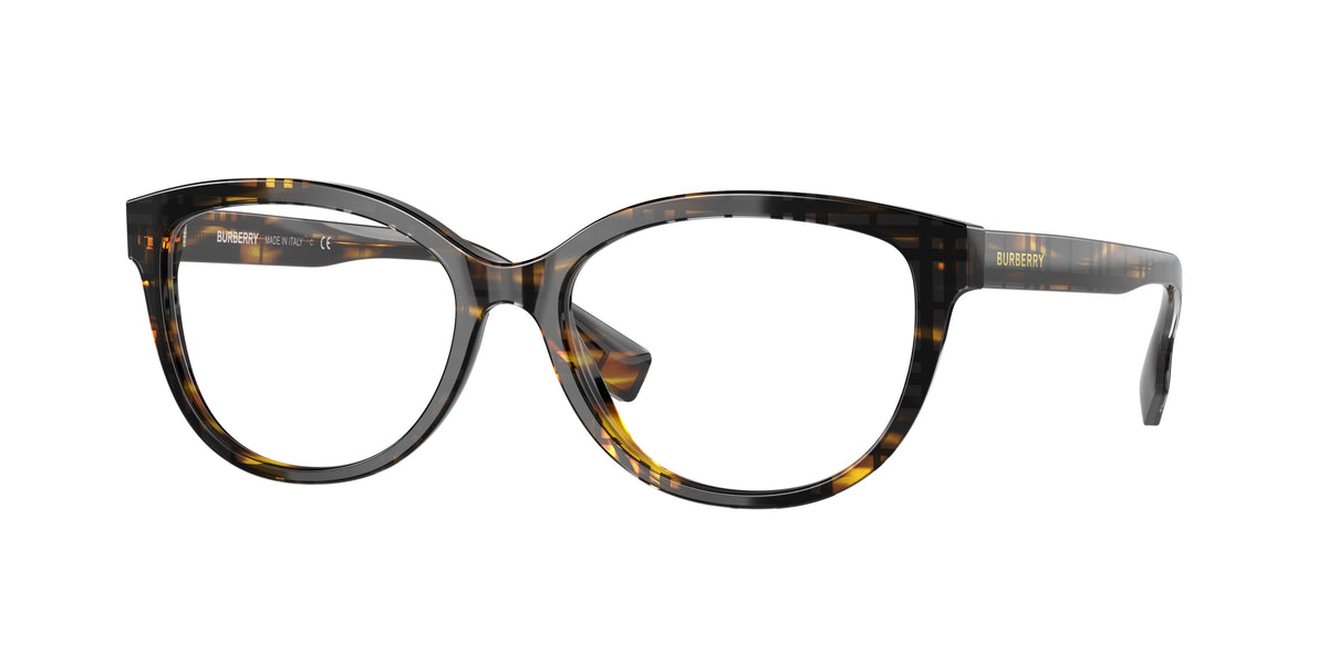 3981 - Top Check/Striped Brown / Demo Lens