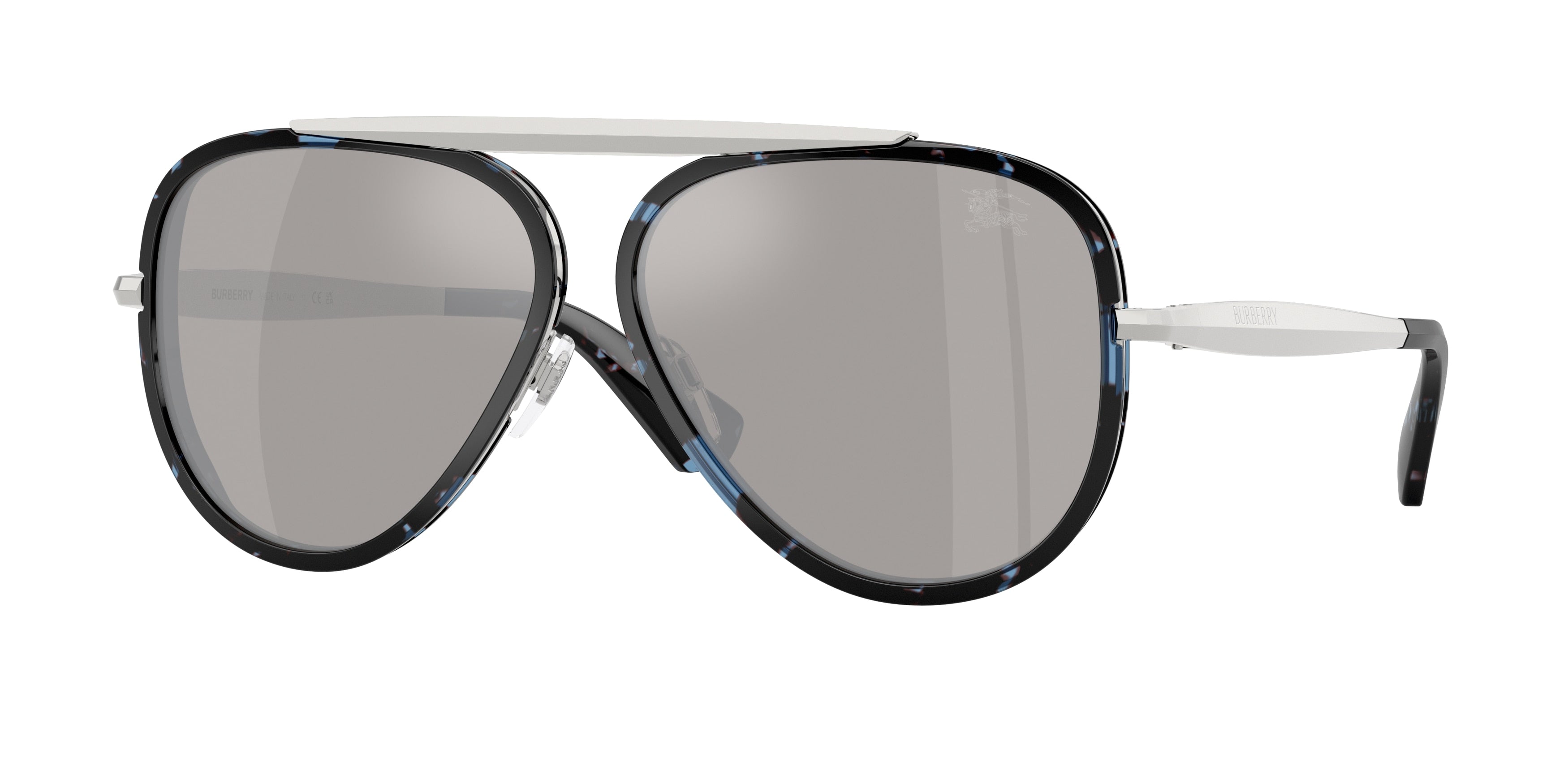 10056G - Blue Havana / Light Grey Mirror Silver