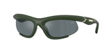 41876G - Rubber Green / Grey Mirror Black