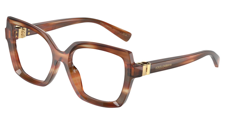 3221 - Striped Brown / Demo Lens