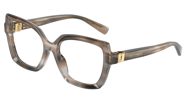 3449 - Striped Grey / Demo Lens