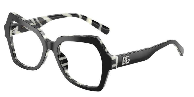 3372 - Black On Zebra / Demo Lens