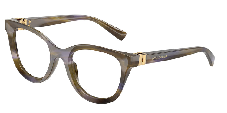 3447 - Striped Olive / Demo Lens