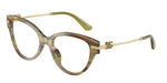 3475 - Striped Green Transparent / Demo Lens