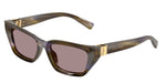3447LA - Striped Olive / Violet