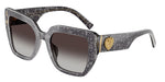 34718G - Print Black Lace / Grey Gradient