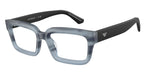 6368 - Striped Havana Blue / Demo Lens