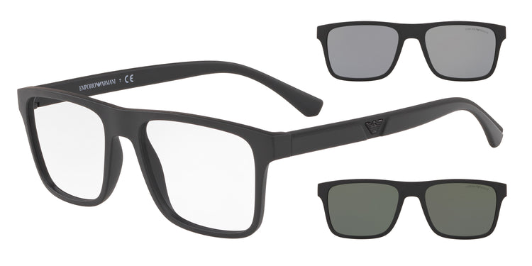 58011W - Matte Black / Clear