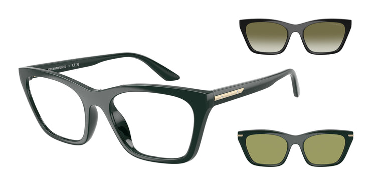 63801W - Shiny Dark Green / Clear