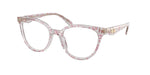 5953SB - Transparent Pink Floral Print / Clear Blue Light