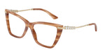 5055 - Striped Havana Glitter Brown / Demo Lens