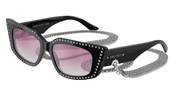 500058 - Black / Clear Gradient Fuxia Mirror Silver