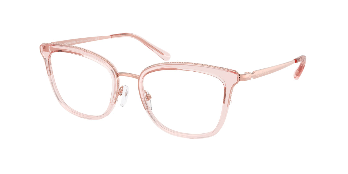 3417 - Rose Gold/Pink Transparent / Demo Lens