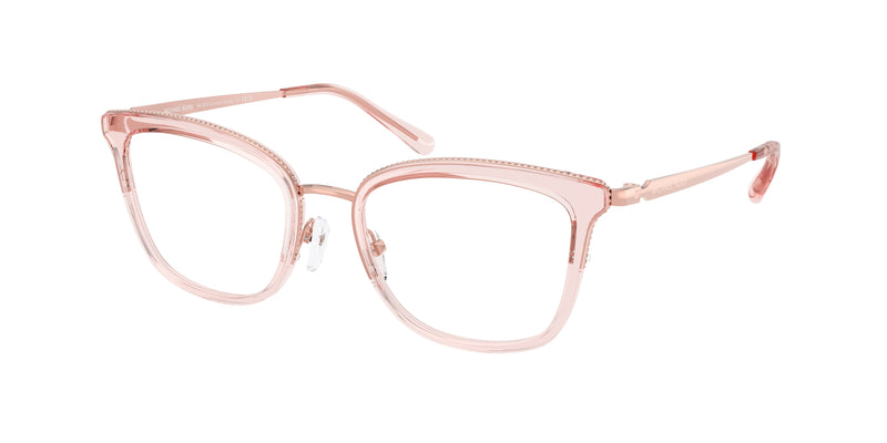 3417 - Rose Gold/Pink Transparent / Demo Lens